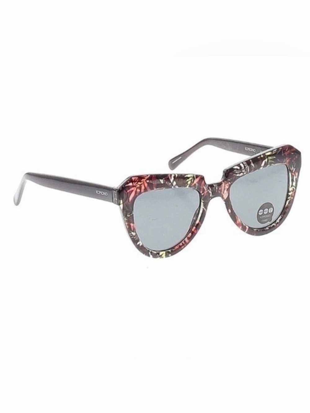 KOMONO Stella Sunglasses NEW with case Fern Red Green Floral